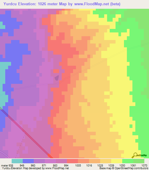 Yurdcu,Azerbaijan Elevation Map