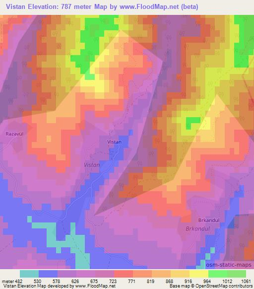 Vistan,Azerbaijan Elevation Map