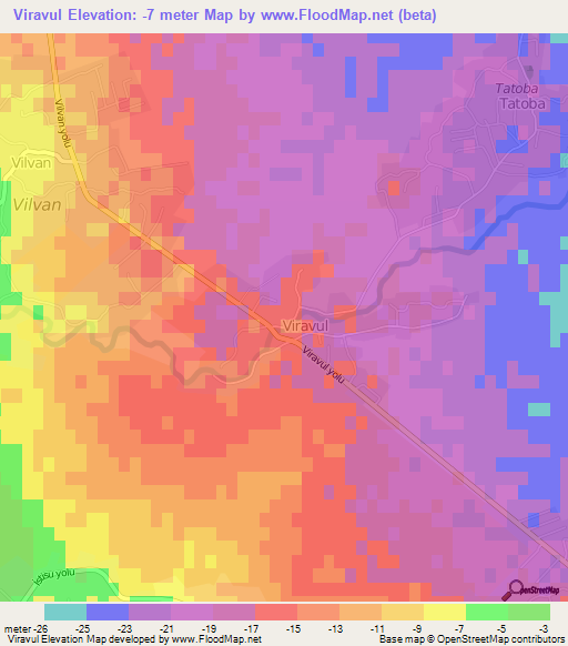 Viravul,Azerbaijan Elevation Map