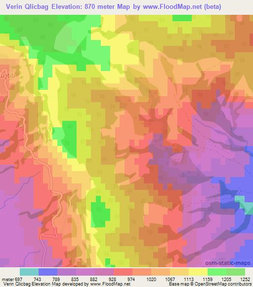 Verin Qlicbag,Azerbaijan Elevation Map