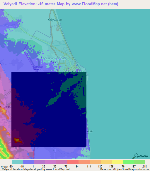 Velyadi,Azerbaijan Elevation Map