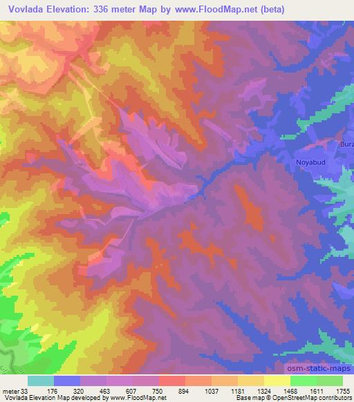 Vovlada,Azerbaijan Elevation Map