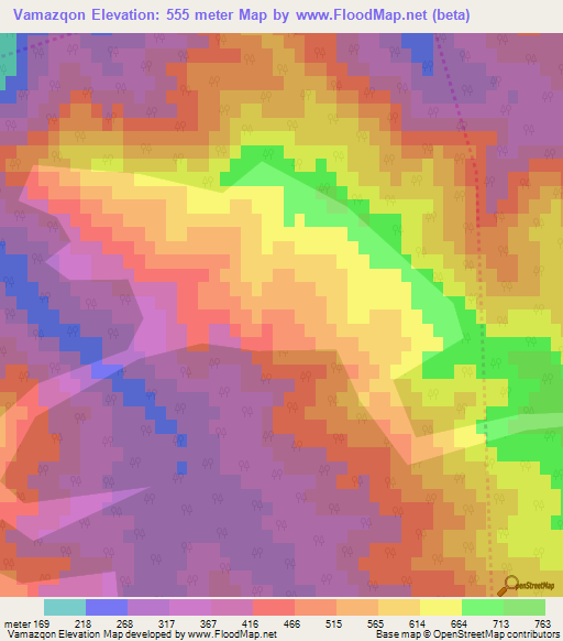 Vamazqon,Azerbaijan Elevation Map