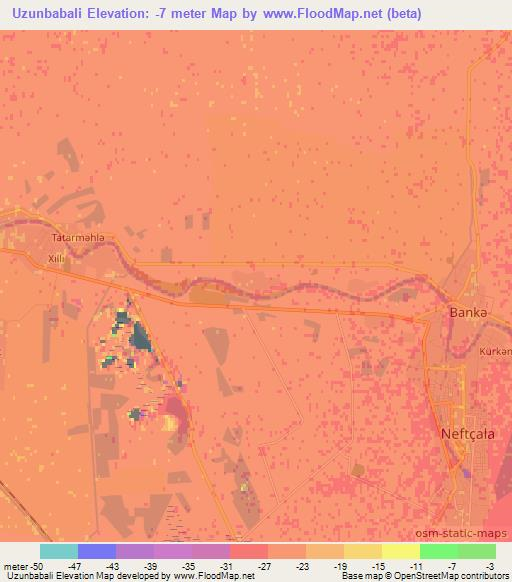 Uzunbabali,Azerbaijan Elevation Map