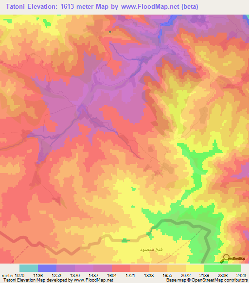 Tatoni,Azerbaijan Elevation Map