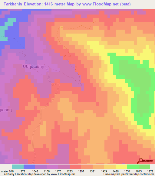 Tarkhanly,Azerbaijan Elevation Map