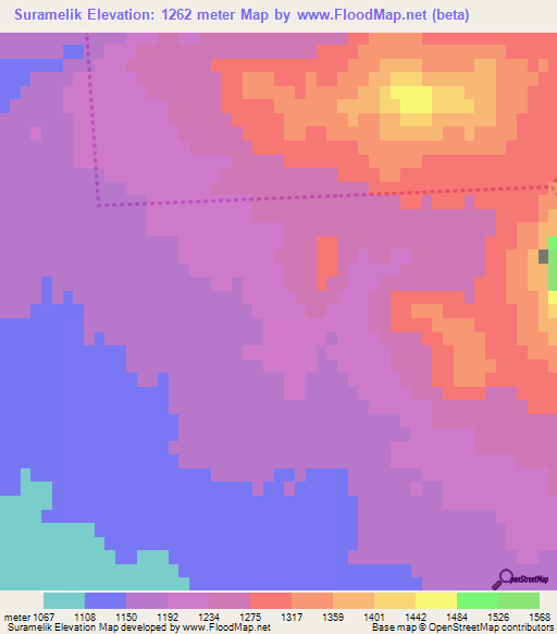 Suramelik,Azerbaijan Elevation Map
