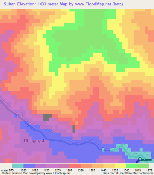 Sultan,Azerbaijan Elevation Map
