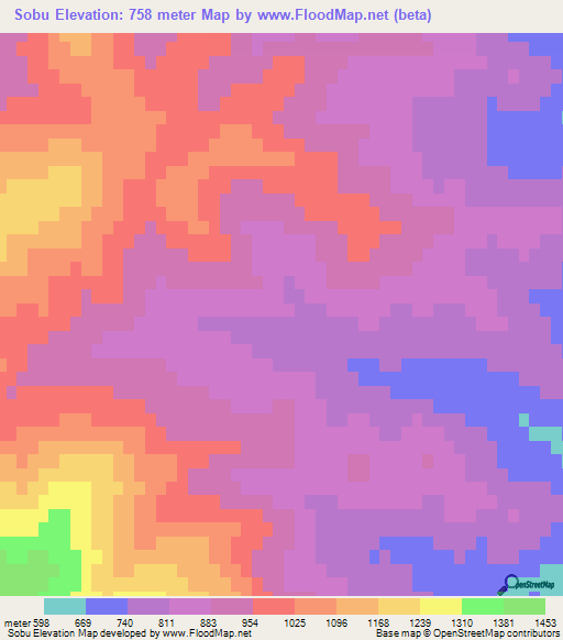 Sobu,Azerbaijan Elevation Map