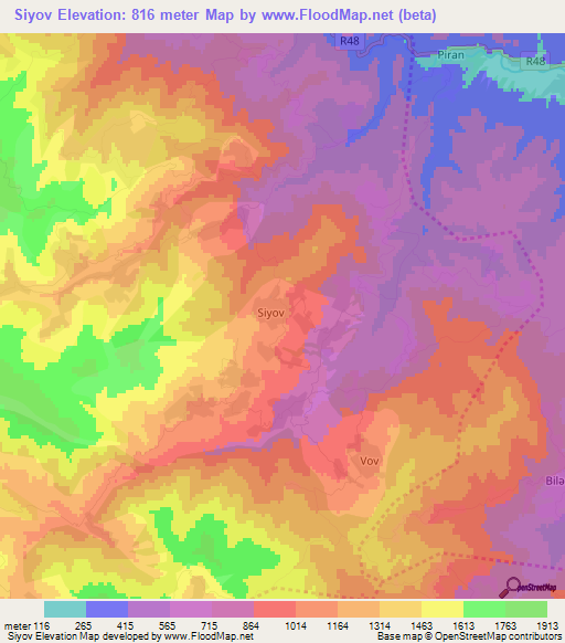 Siyov,Azerbaijan Elevation Map