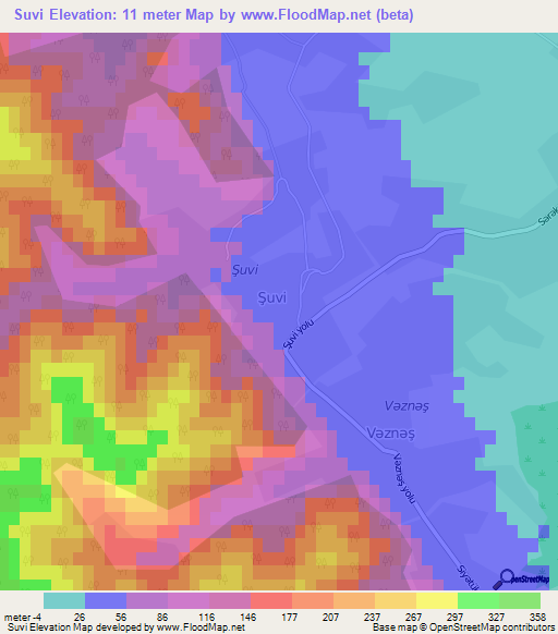 Suvi,Azerbaijan Elevation Map