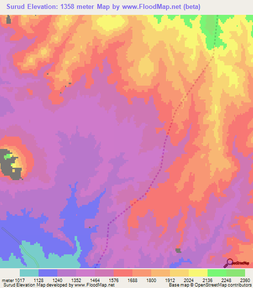 Surud,Azerbaijan Elevation Map
