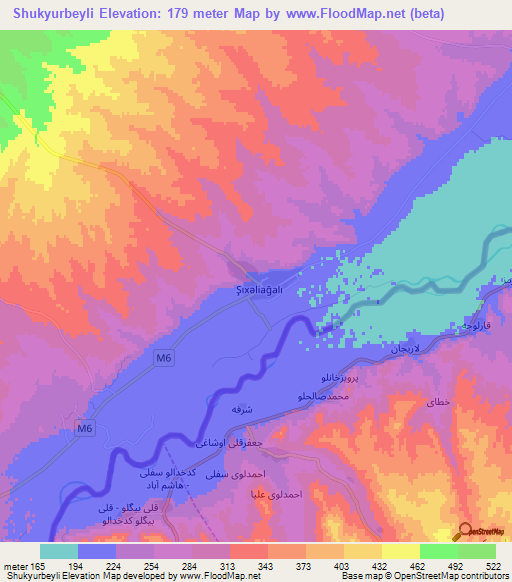 Shukyurbeyli,Azerbaijan Elevation Map