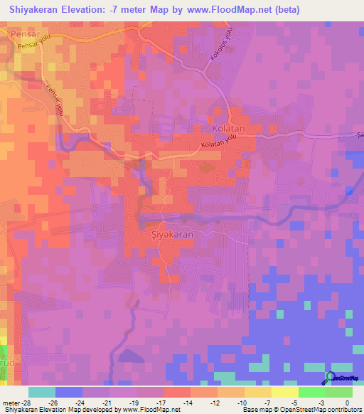 Shiyakeran,Azerbaijan Elevation Map