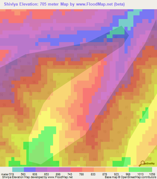 Shivlya,Azerbaijan Elevation Map