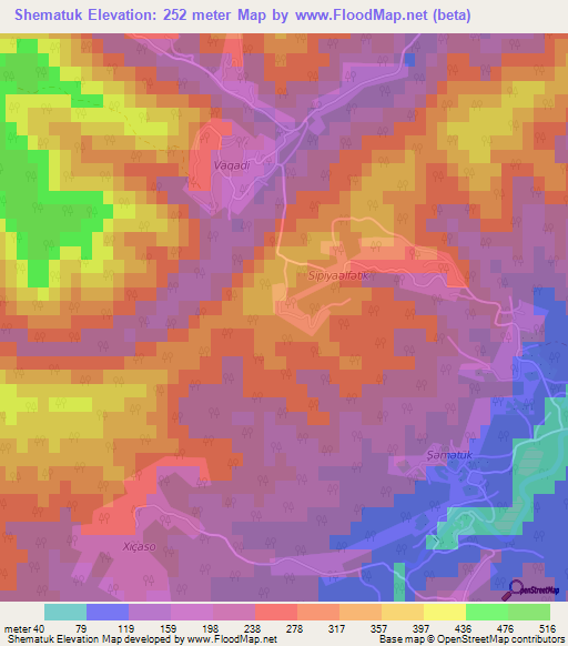 Shematuk,Azerbaijan Elevation Map