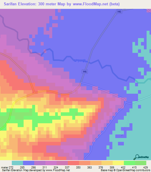 Sarifan,Azerbaijan Elevation Map