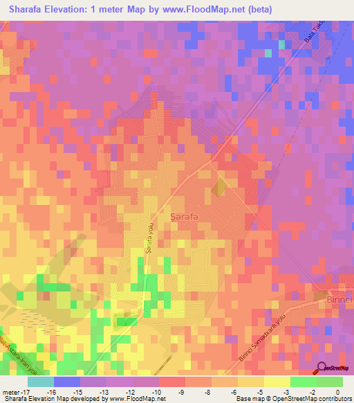 Sharafa,Azerbaijan Elevation Map