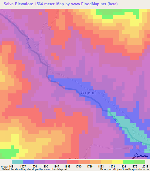 Salva,Azerbaijan Elevation Map