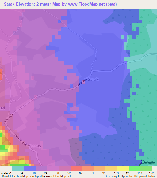 Sarak,Azerbaijan Elevation Map