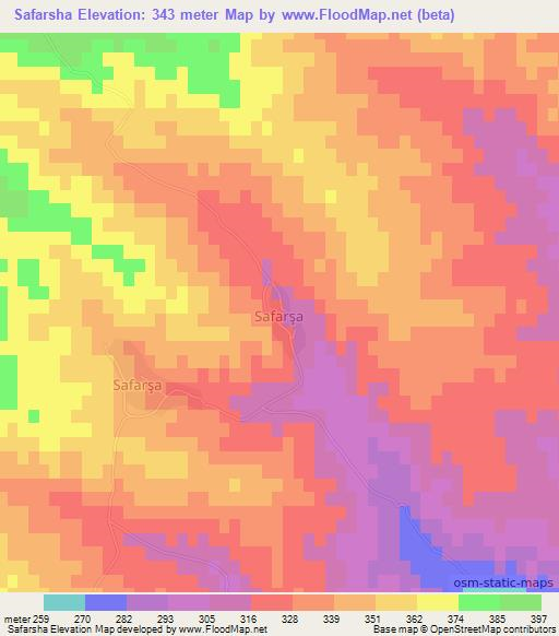 Safarsha,Azerbaijan Elevation Map