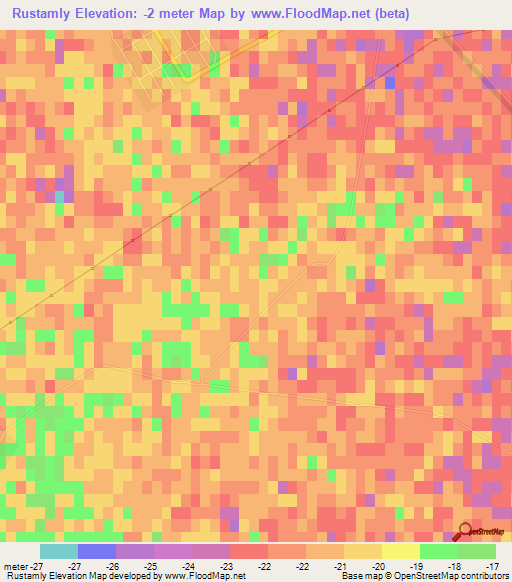 Rustamly,Azerbaijan Elevation Map