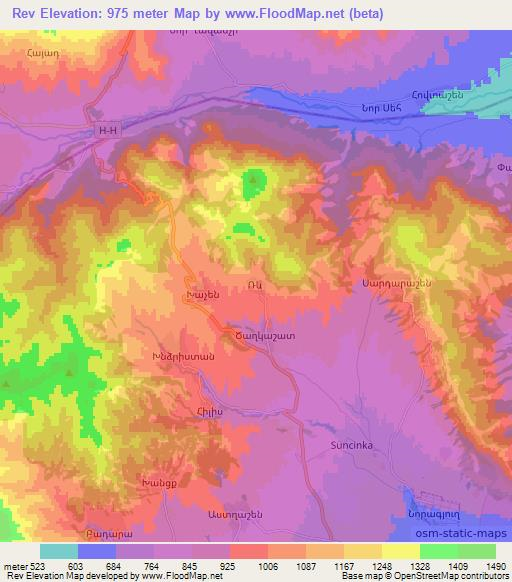 Rev,Azerbaijan Elevation Map