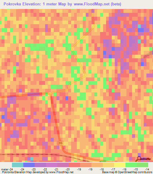 Pokrovka,Azerbaijan Elevation Map