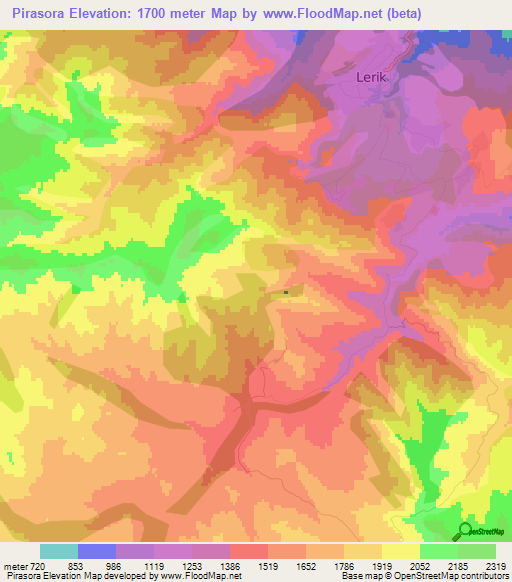 Pirasora,Azerbaijan Elevation Map