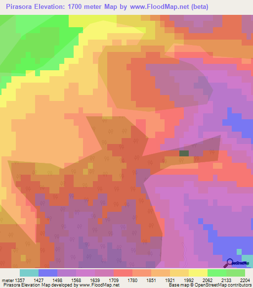 Pirasora,Azerbaijan Elevation Map