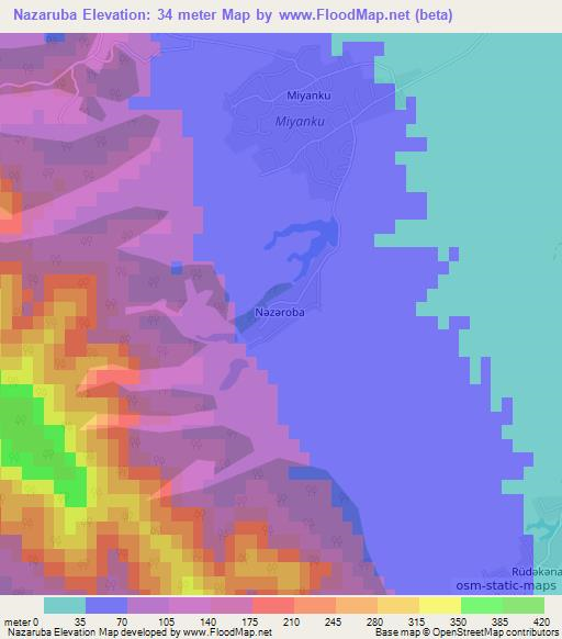 Nazaruba,Azerbaijan Elevation Map