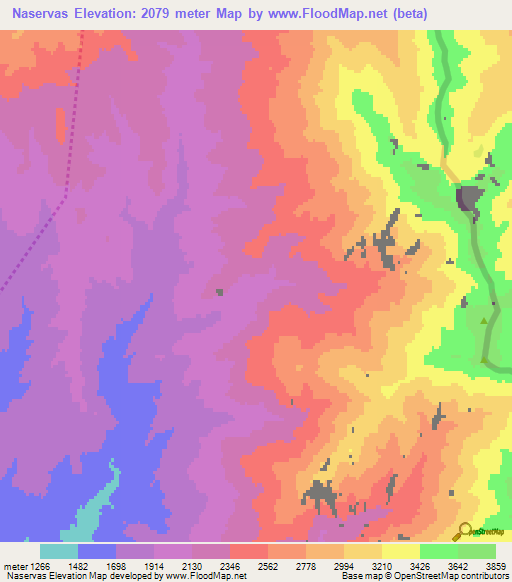 Naservas,Azerbaijan Elevation Map
