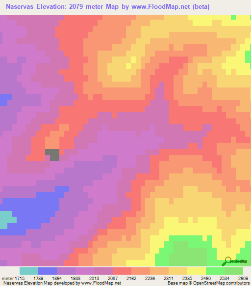 Naservas,Azerbaijan Elevation Map