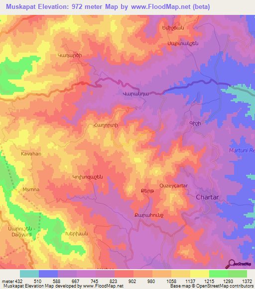Muskapat,Azerbaijan Elevation Map