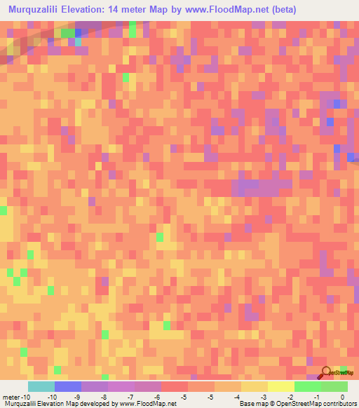 Murquzalili,Azerbaijan Elevation Map