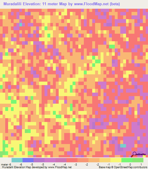 Muradalili,Azerbaijan Elevation Map