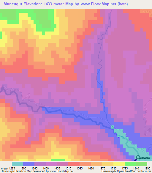 Muncuqlu,Azerbaijan Elevation Map