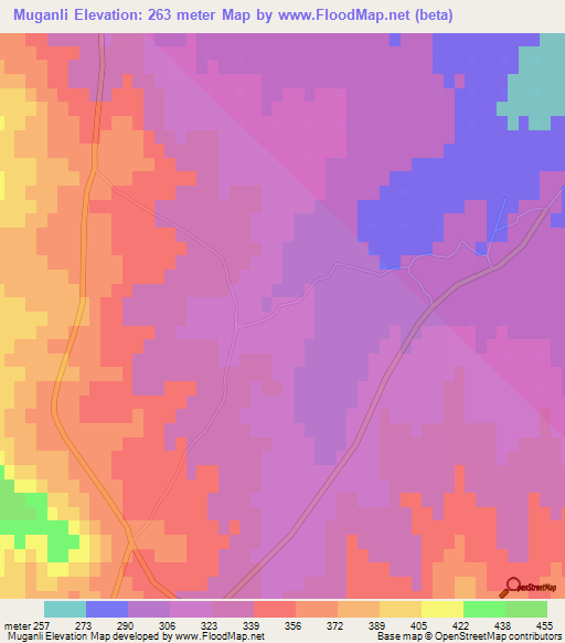Muganli,Azerbaijan Elevation Map