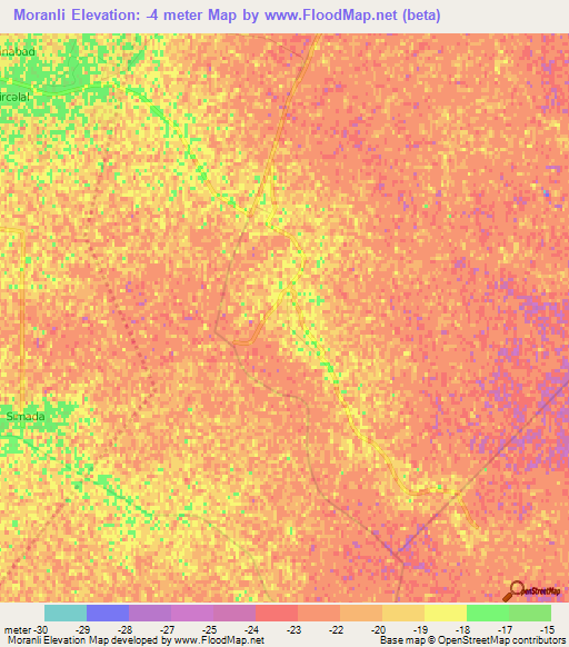 Moranli,Azerbaijan Elevation Map