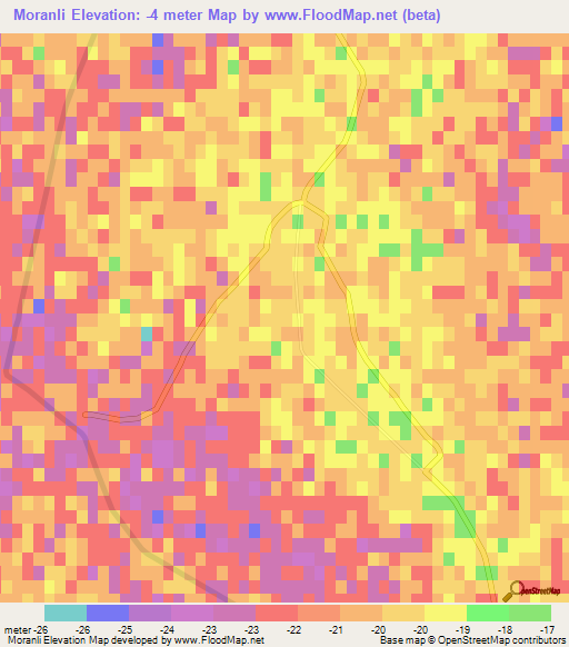 Moranli,Azerbaijan Elevation Map