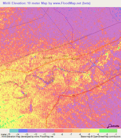 Mirili,Azerbaijan Elevation Map