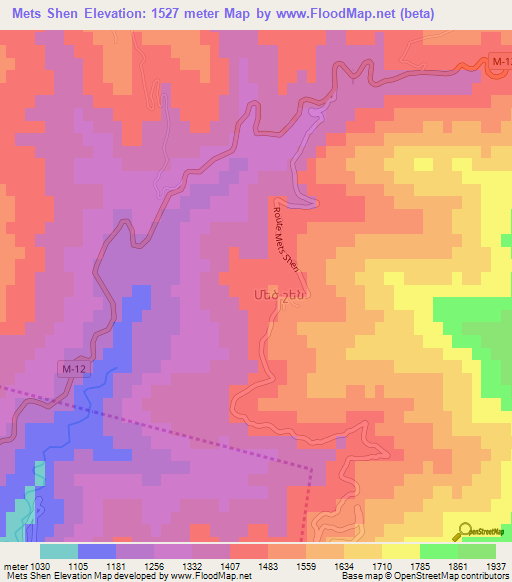 Mets Shen,Azerbaijan Elevation Map