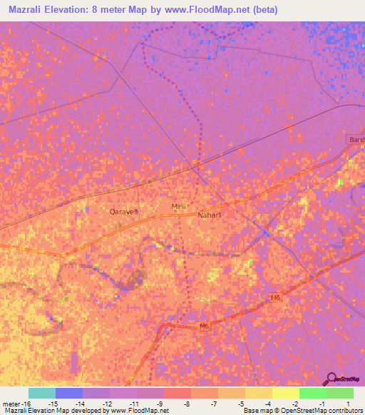 Mazrali,Azerbaijan Elevation Map
