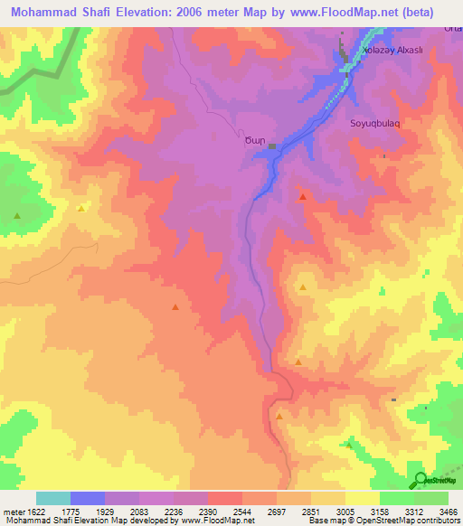 Mohammad Shafi,Azerbaijan Elevation Map