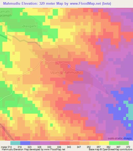 Mahmudlu,Azerbaijan Elevation Map