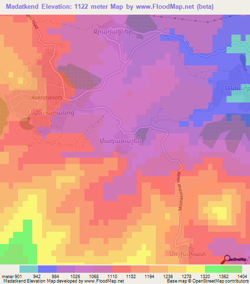 Madatkend,Azerbaijan Elevation Map