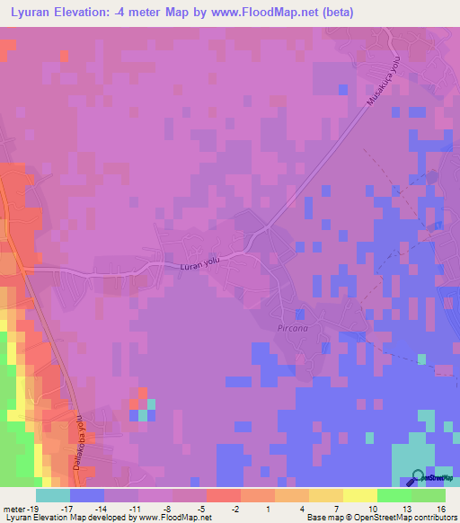 Lyuran,Azerbaijan Elevation Map