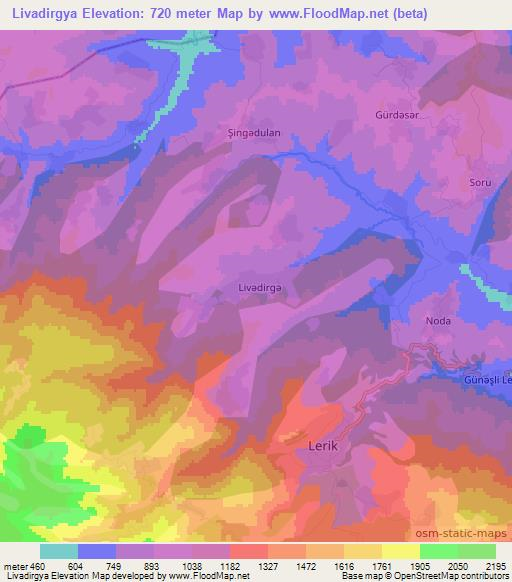Livadirgya,Azerbaijan Elevation Map
