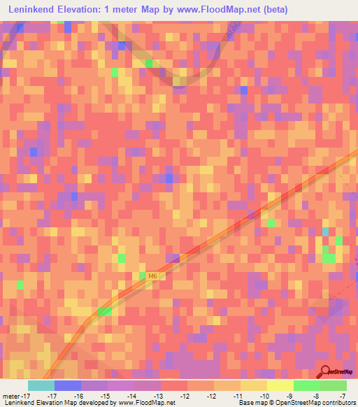 Leninkend,Azerbaijan Elevation Map