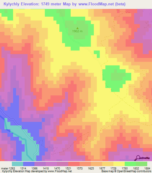 Kylychly,Azerbaijan Elevation Map